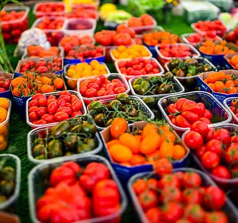 Fresh assorted tomatoes