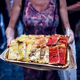 Assorted pizza slices