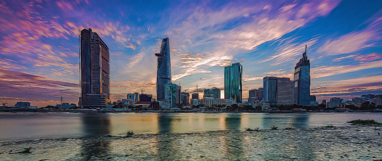 aerial view of saigon