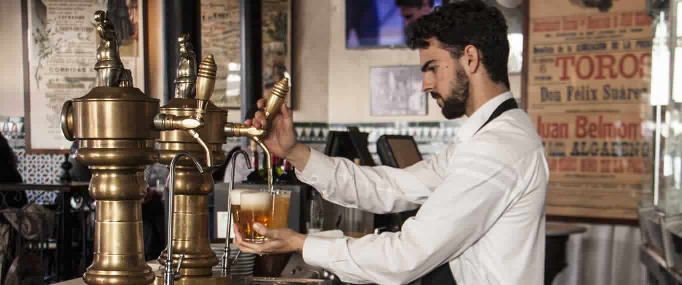 Local beer bartender